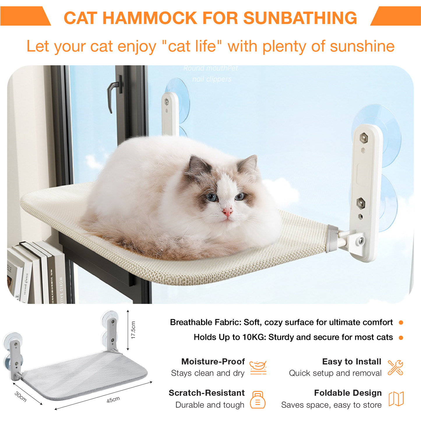 PCQ™ New Foldable Cat Hammock 2025
