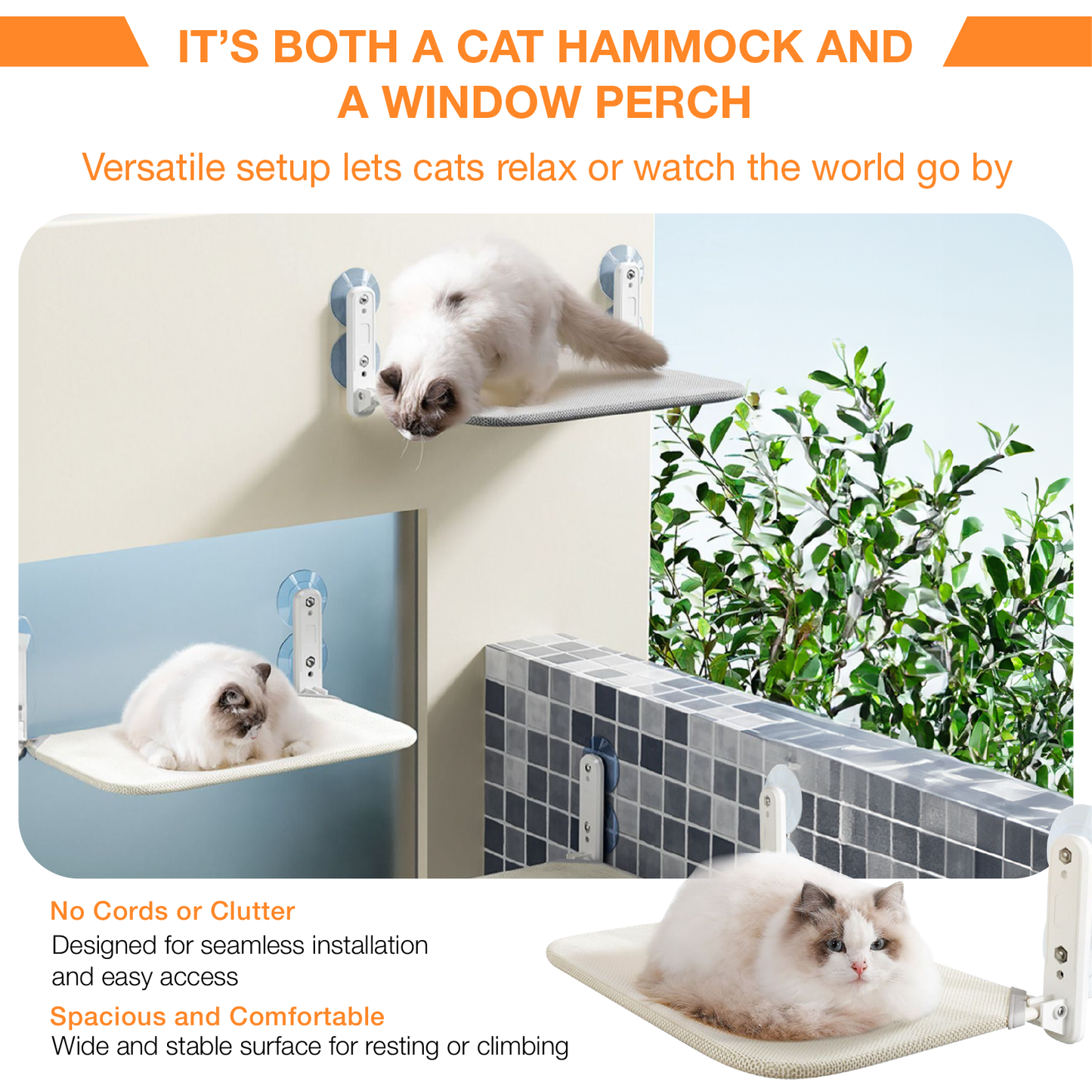 PCQ™ New Foldable Cat Hammock 2025